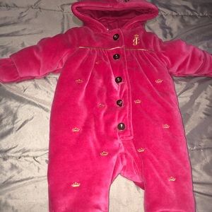 Pink Juicy 3/6 mos snow suit